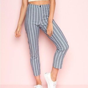 John Galt Gray & White Tilden Pants